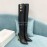 Balmain Autumn Winter New Cowhide Pointed B Heel Boots For Women Black