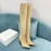 Balmain Autumn Winter New Velvet Cowhide Pointed B Heel Boots For Women Beige