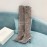Balmain Autumn Winter New Velvet Cowhide Pointed B Heel Boots For Women Gray