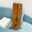 Balmain Autumn Winter New Velvet Cowhide Pointed B Heel Boots For Women Brown