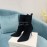 Balmain Skye Knitted High Heel Short Boots For Women Black