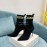 Balmain Skye Knitted High Heel Short Boots For Women