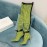 Balmain Skye Knitted High Heeled Long Boots For Women Yellow