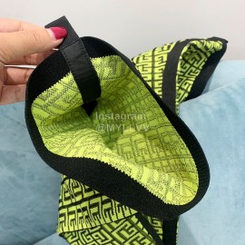 Balmain Skye Knitted High Heeled Long Boots For Women Yellow