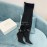Balmain Skye Knitted High Heeled Long Boots For Women Black