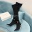 Balmain Skye Knitted High Heeled Long Boots For Women Black