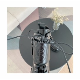 Balmain Autumn Winter New Calf Strap Martin Boots For Women Black