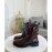 Balmain Autumn Winter New Calf Strap Martin Boots For Women Red
