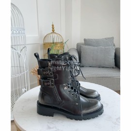 Balmain Autumn Winter New Calf Strap Martin Boots For Women