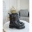 Balmain Autumn Winter New Calf Strap Martin Boots For Women