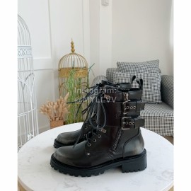 Balmain Autumn Winter New Calf Strap Martin Boots For Women