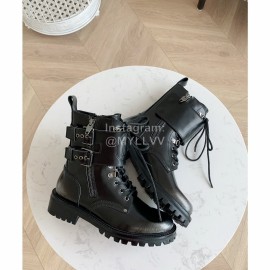 Balmain Autumn Winter New Calf Strap Martin Boots For Women