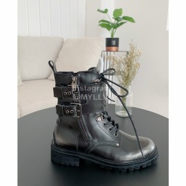 Balmain Autumn Winter New Calf Strap Martin Boots For Women