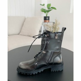 Balmain Autumn Winter New Calf Strap Martin Boots For Women