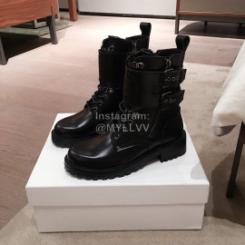 Balmain Autumn Winter Cool Calf Strap Martin Boots For Women Black