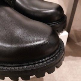 Balmain Autumn Winter Cool Calf Strap Martin Boots For Women Black