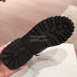 Balmain Autumn Winter Cool Calf Strap Martin Boots For Women Red