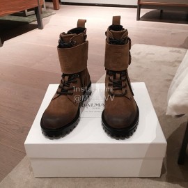 Balmain Autumn Winter Cool Calf Strap Martin Boots For Women
