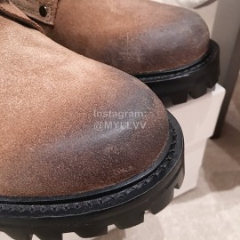 Balmain Autumn Winter Cool Calf Strap Martin Boots For Women