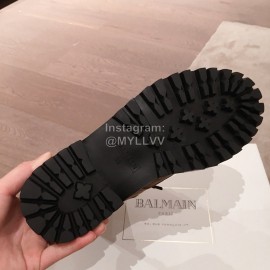 Balmain Autumn Winter Cool Calf Strap Martin Boots For Women