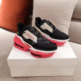Balmain New Thick Soled Casual Sneakers For Women Rose Red