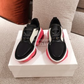 Balmain New Thick Soled Casual Sneakers For Women Rose Red
