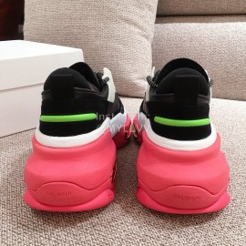 Balmain New Thick Soled Casual Sneakers For Women Rose Red