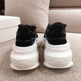 Balmain New Black Thick Soled Casual Sneakers For Women