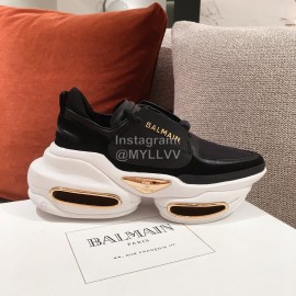 Balmain New Black Thick Soled Casual Sneakers For Women