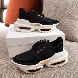 Balmain New Black Thick Soled Casual Sneakers For Women
