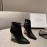 Balmain Fashion Sheepskin High Heel Boots For Women Black