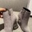 Balmain Fashion Sheepskin High Heel Boots For Women Gray