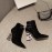 Balmain Fashion Black Sheepskin High Heel Boots For Women 