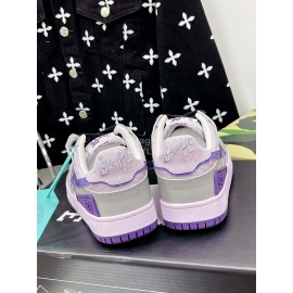 Bape Sta Leather Color Matching Sneakers Purple