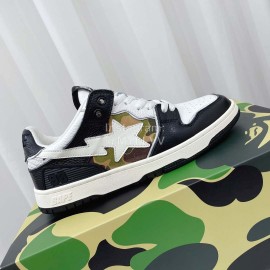 Bape Sta Leather Casual Sneakers White
