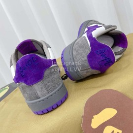 Bape Sta Leather Casual Sneakers Gray