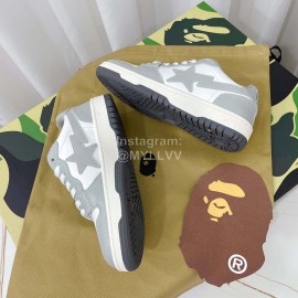 Bape Sta Leather Casual Sneakers For Men And Women