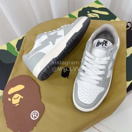 Bape Sta Leather Casual Sneakers For Men And Women