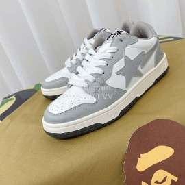 Bape Sta Leather Casual Sneakers For Men And Women