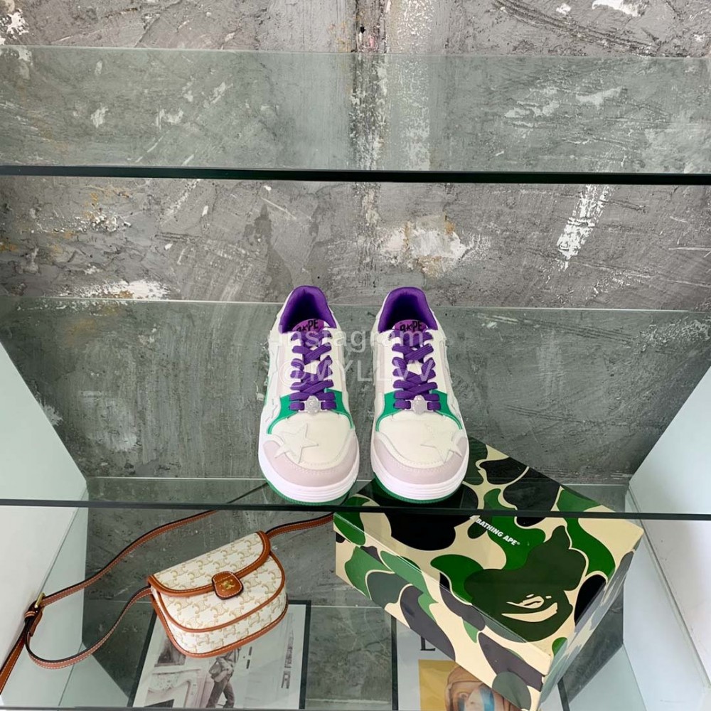 Bape Sta Casual Sneakers For Men And Women White