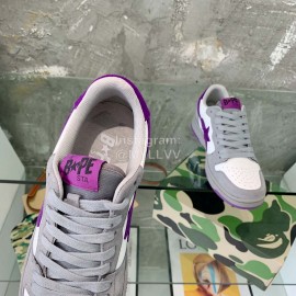 Bape Sta Fashion Sneakers Green For Men And Women Gray