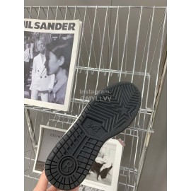 Bape Sta New Leather Color Matching Sneakers Black White