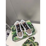 Bape Sta New Leather Color Matching Sneakers Coffee
