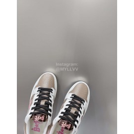 Bape Sta New Leather Color Matching Sneakers Coffee