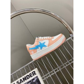 Bape Sta New Leather Color Matching Sneakers Pink