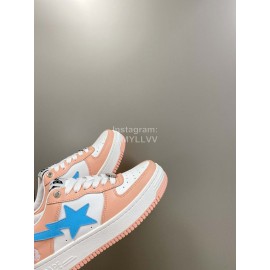 Bape Sta New Leather Color Matching Sneakers Pink