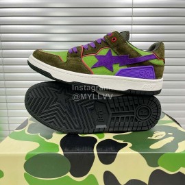 Bape Sta Embroidery Logo Sneakers For Men And Women Green