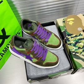 Bape Sta Embroidery Logo Sneakers For Men And Women Green