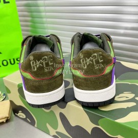 Bape Sta Embroidery Logo Sneakers For Men And Women Green