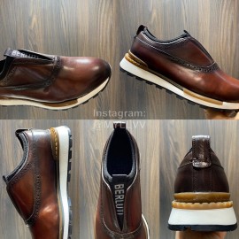 Berluti Fast Track Torino Calf Leather Sneakers For Men Brown